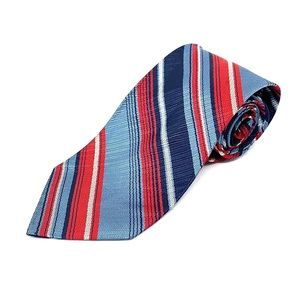 Men’s Striped Blue and Red Neck Tie